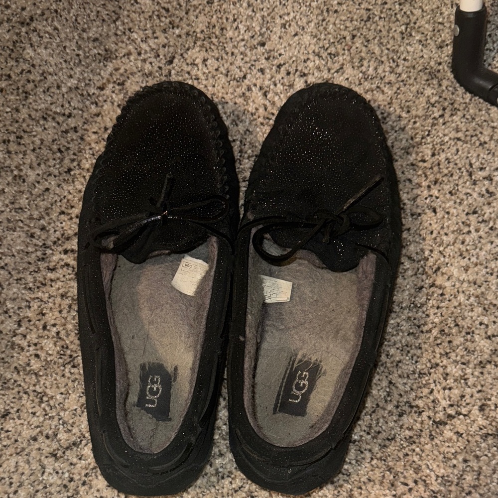 UGG Black Suede Moccasins
